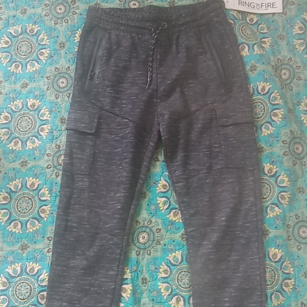 Ring of Fire Charcoal Heather Cargo Joggers